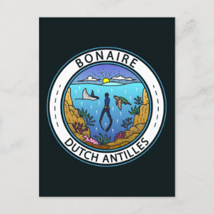 Bonaire Dutch Antilles Scuba Badge Vykort