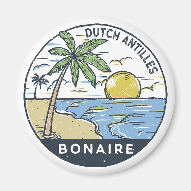 Bonaire Dutch Antilles Vintage Magnet (Framsidan)