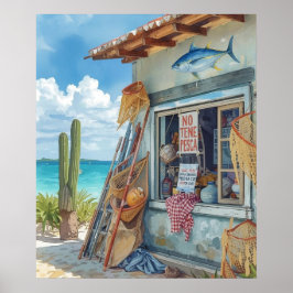 Bonaire fiskstuga poster