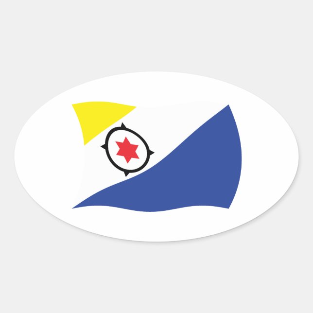 Bonaire Flagga Klistermärke (Framsida)