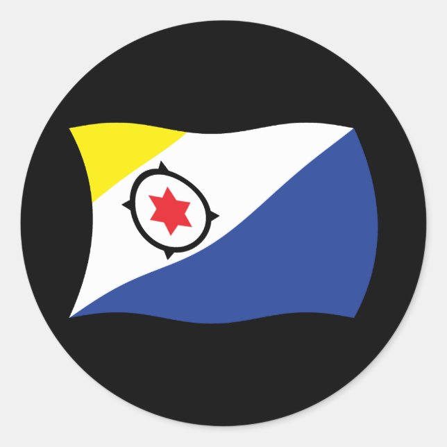 Bonaire Flagga Klistermärke (Framsida)