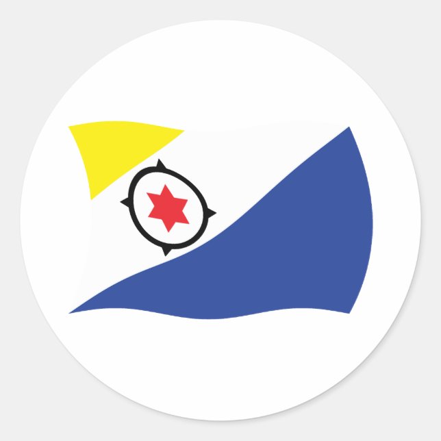 Bonaire Flagga Klistermärke (Framsida)