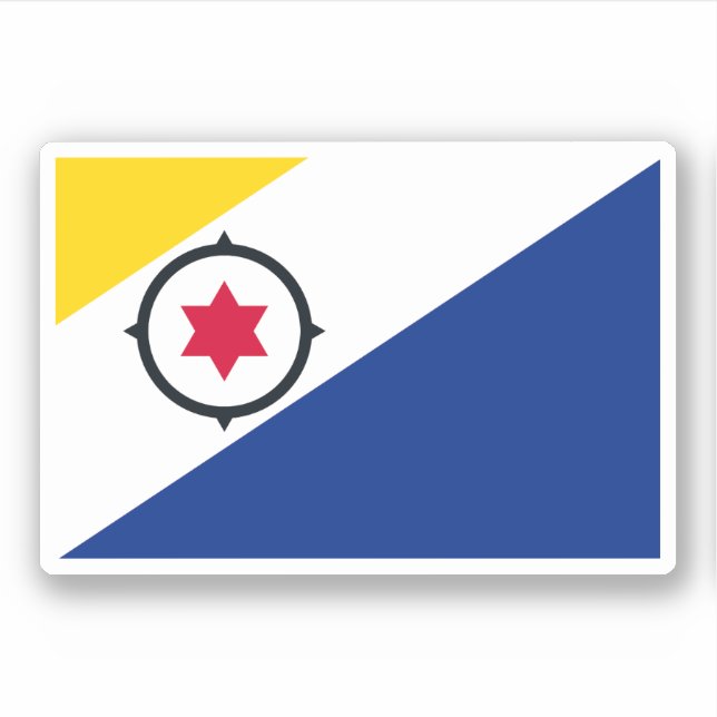 Bonaire Flagga Klistermärken (Framsida)