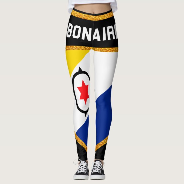 Bonaire flagga leggings (Framsida)