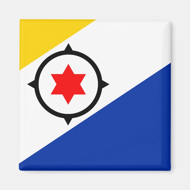 Bonaire Flagga Magnet (Framsidan)