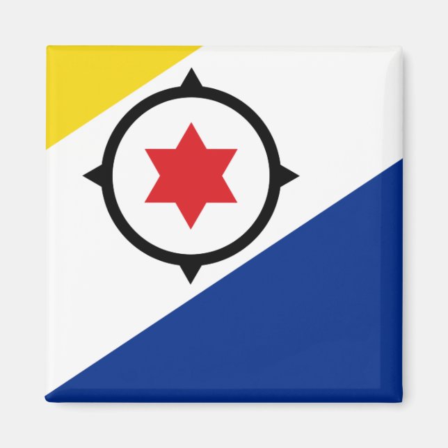 Bonaire flagga Magnet (Framsidan)