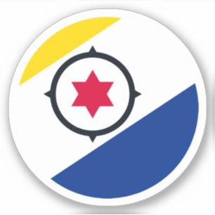 Bonaire Flagga Rund Klistermärke Klistermärken