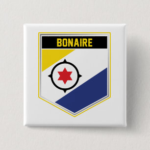 Bonaire Flagga Shield Knapp