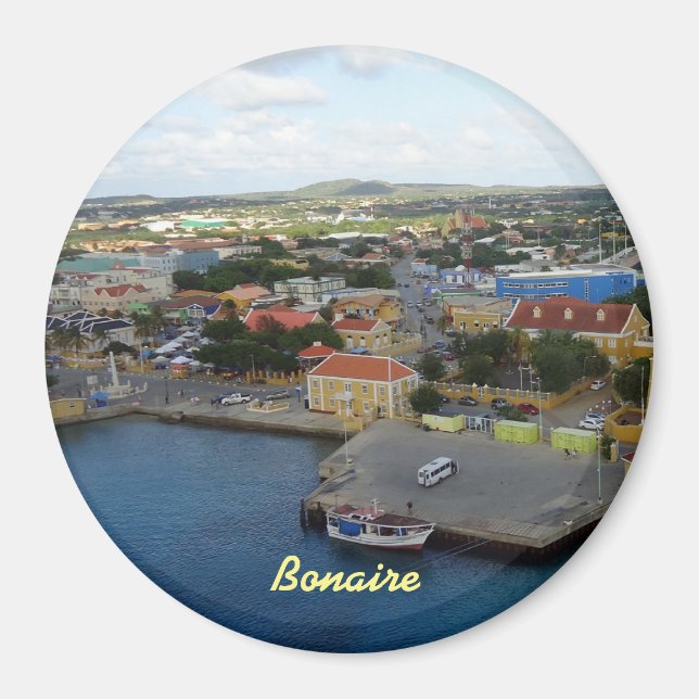 Bonaire Harbour View Magnet (Framsidan)