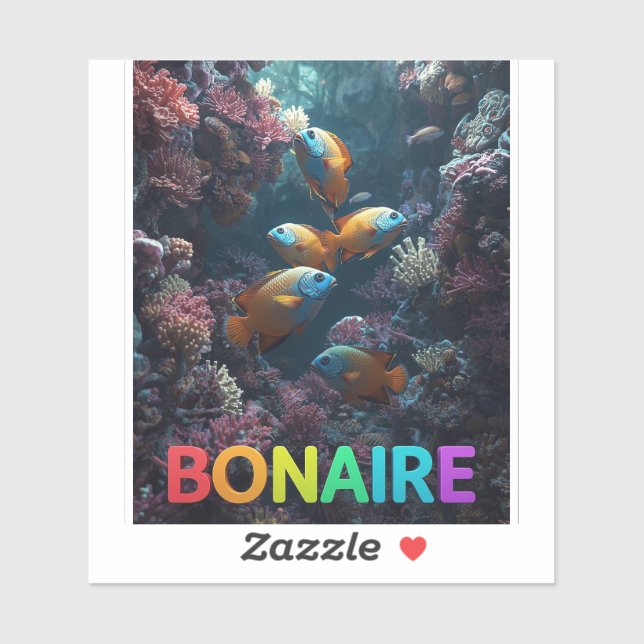 Bonaire korallrev klistermärken (Ark)
