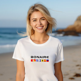 Bonaire Nautical Maritime Sailing Flaggor T Shirt