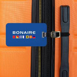 Bonaire Nautical Sailing Flaggor Mörk Färg Bagagebricka