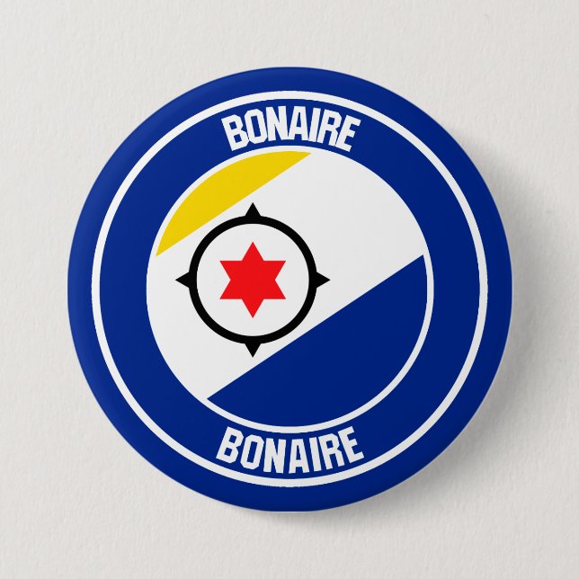 Bonaire Round Emblem Knapp (Framsida)