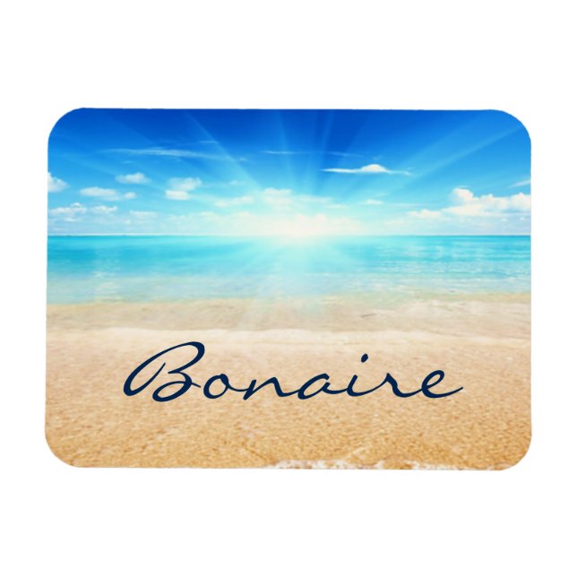 Bonaire-strand sunrise magnet (Horisontell)