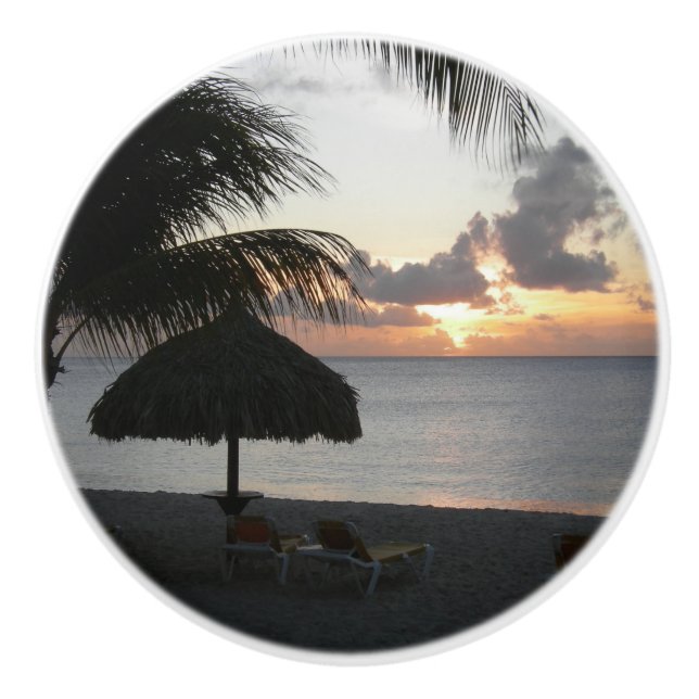 Bonaire Sunset Ceramic pull Knopp (Framsidan)