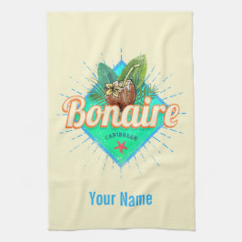Bonaire Västindien retro-vintagen Kökshandduk