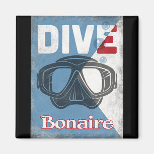 Bonaire Vintage Dyka Mask Magnet