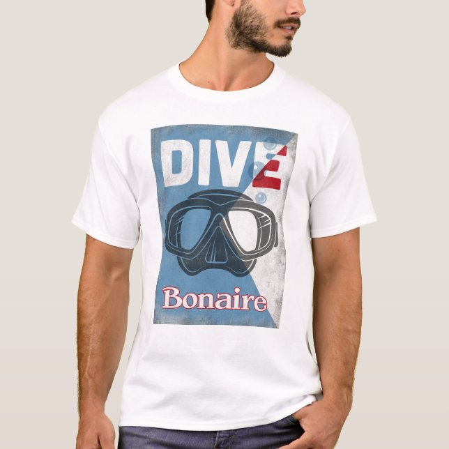 Bonaire Vintage Dyka Mask T Shirt (Framsida)