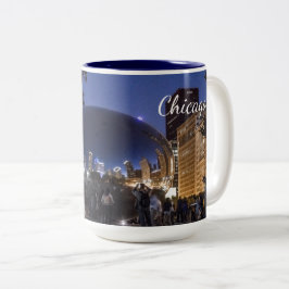 Bönan - Chicago fotomugg Två-Tonad Mugg