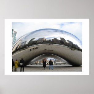 Bönan i millenium parkerar Chicago Poster
