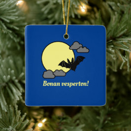 Bonan vesperton! julgransprydnad keramik