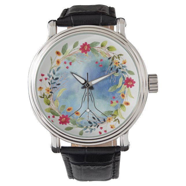 Bönande händer akvarell armbandsur (Framsida)