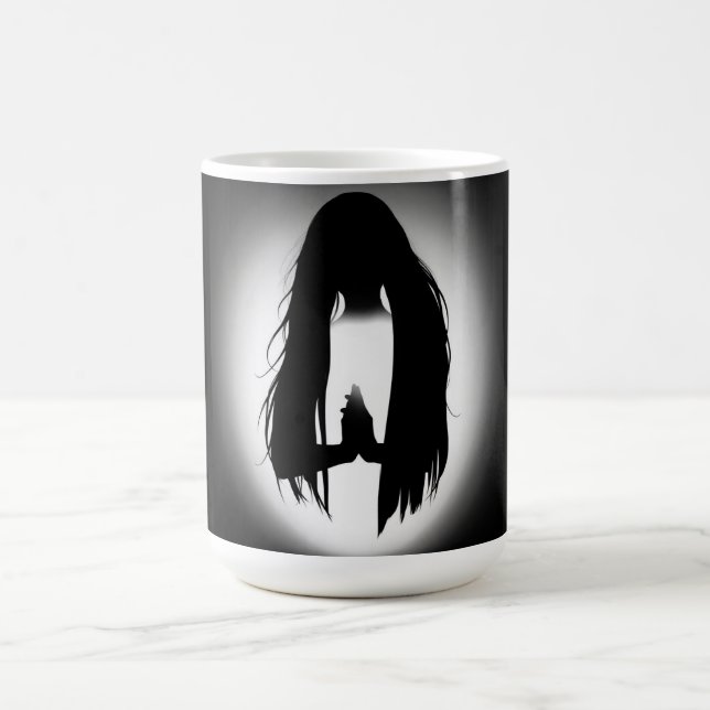 Bönande Kvinna Siluett – Tro & Nåde Design Kaffemugg (Center)