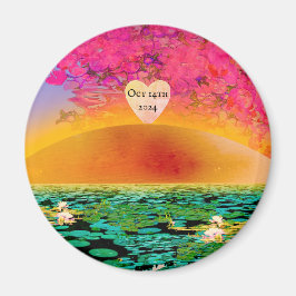 BÖNANDE MANTIS VID SOLNEDGÅNG MAGNET