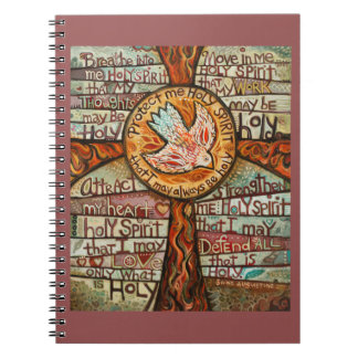 Bönanteckningsbok för helig ande anteckningsbok med spiral