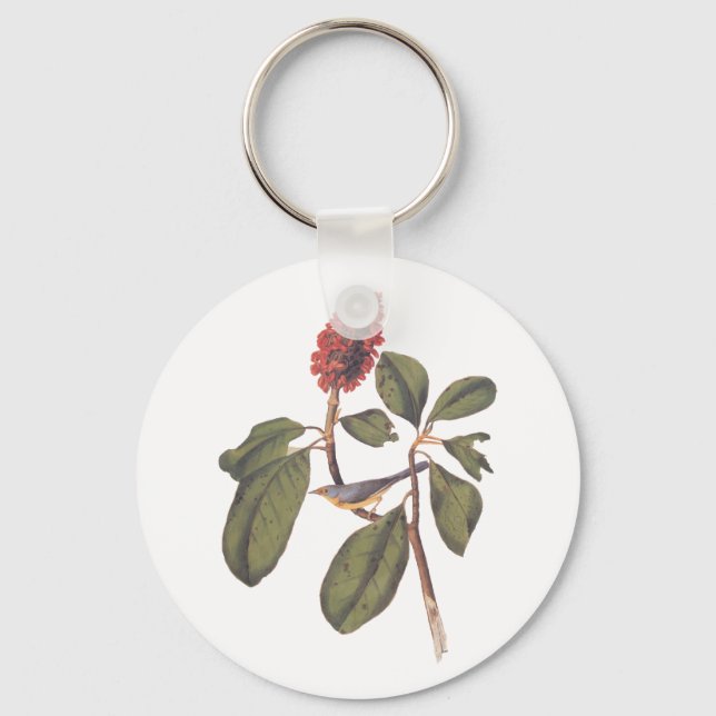 Bonaparte Flycatcher Canada Warbler Audubon Bird Nyckelring (Framsida)