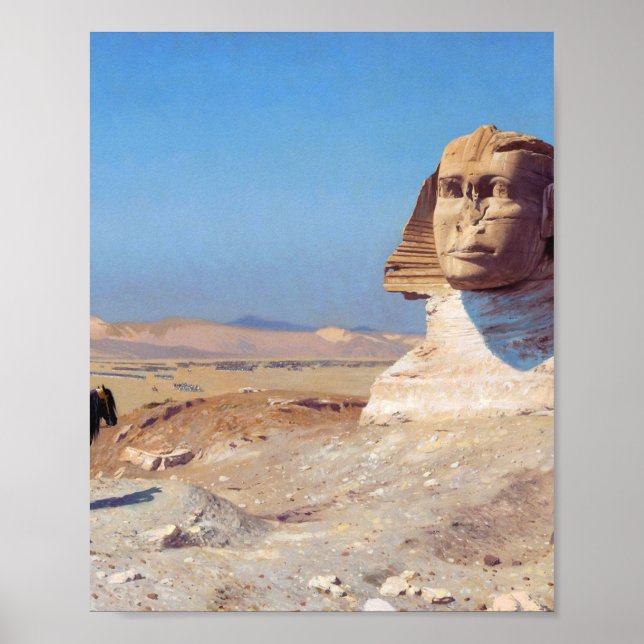 Bonaparte före Sphinx av Jean Leon Gerome Poster (Framsidan)