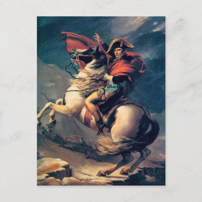 Bonaparte franchissant le Grand-Saint-Bernard Vykort (Framsida)