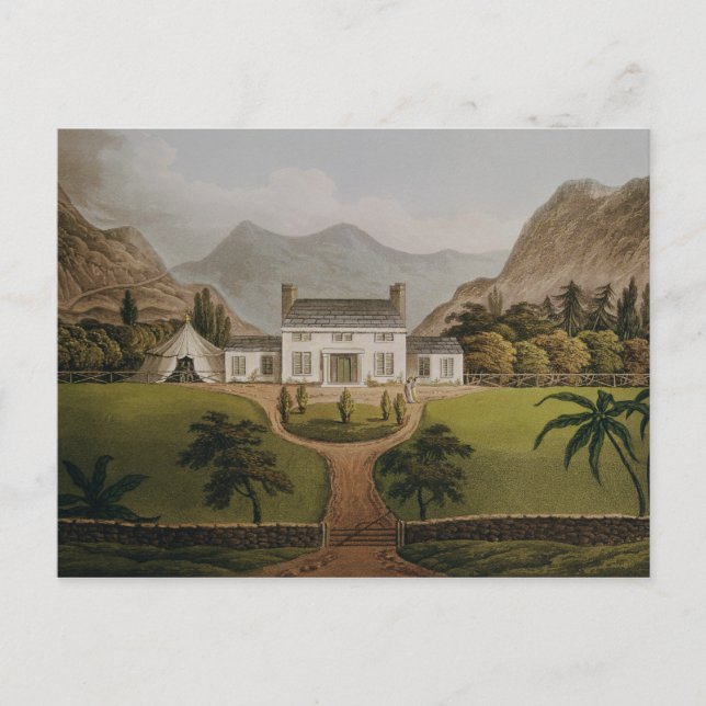 Bonapartes Mal-Maison på St Helena, 1821 Vykort (Framsida)