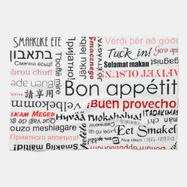 Bonappetit i andra röda språk - kökshandduk