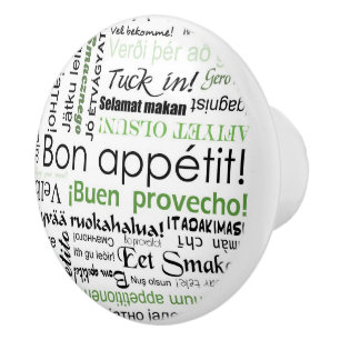 Bonappetit i många språk - grönt kök knopp
