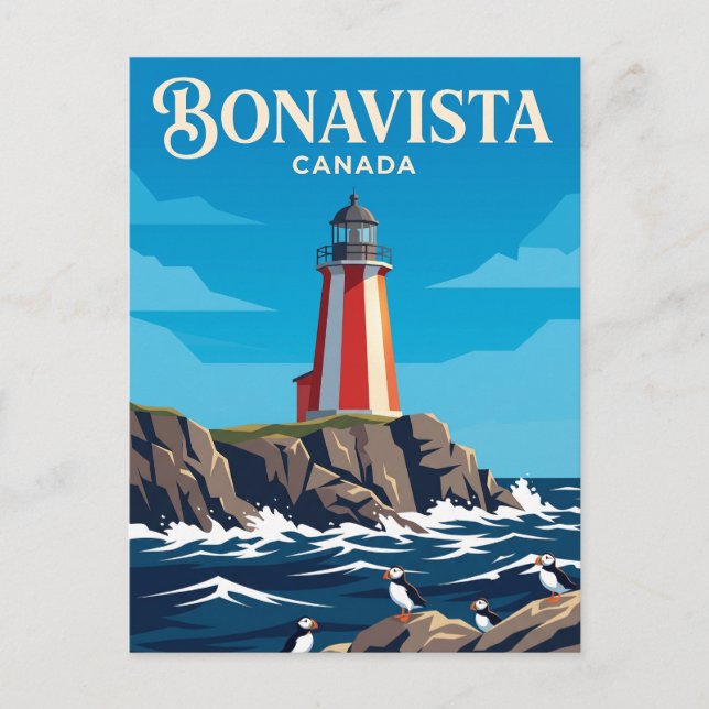 Bonavista fyr Kanada Vykort (Framsida)