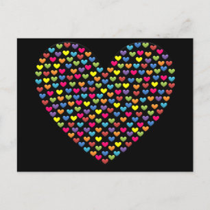 BonBon Rainbow Kärlek Hearts Vykort