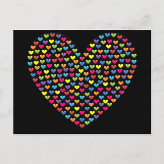 BonBon Rainbow Kärlek Hearts Vykort