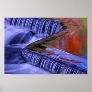 Bond Falls; Reflekterande höstfärgade blad; Poster