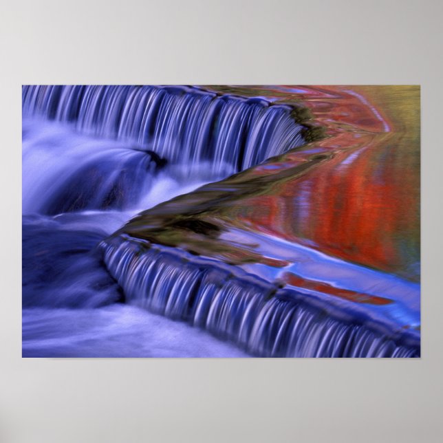 Bond Falls; Reflekterande höstfärgade blad; Poster (Framsidan)