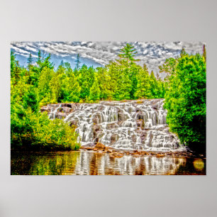 Bond Falls, USA, Michigan. Poster