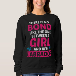 Bond mellan flicka och hennes labrador Cute Hund T Shirt