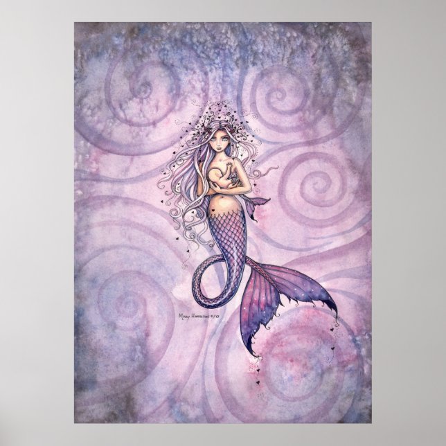 Bond Mermaid Mor och Barn Tryck (Framsidan)