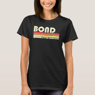 Bond Surname Retro Vintage 80s 90-årsjubileum T Shirt