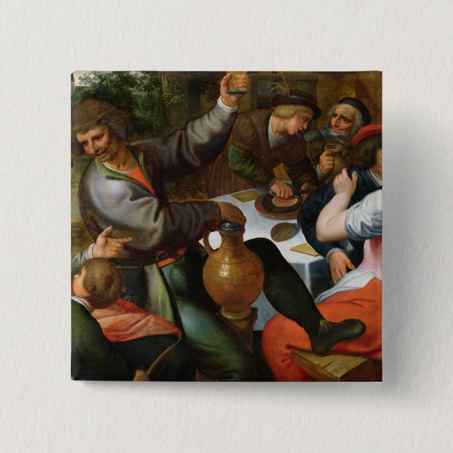 Bondaktig festmåltid, 1566 knapp (Framsida)