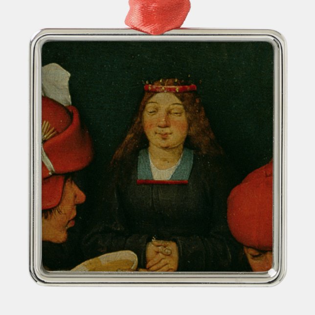 Bondaktigt bröllop julgransprydnad metall (Framsidan)