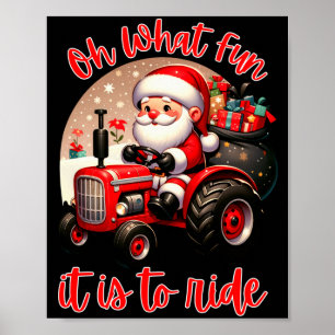 Bondbil Oh Vilken Rolighet Det Är Att Rida Santa T Poster