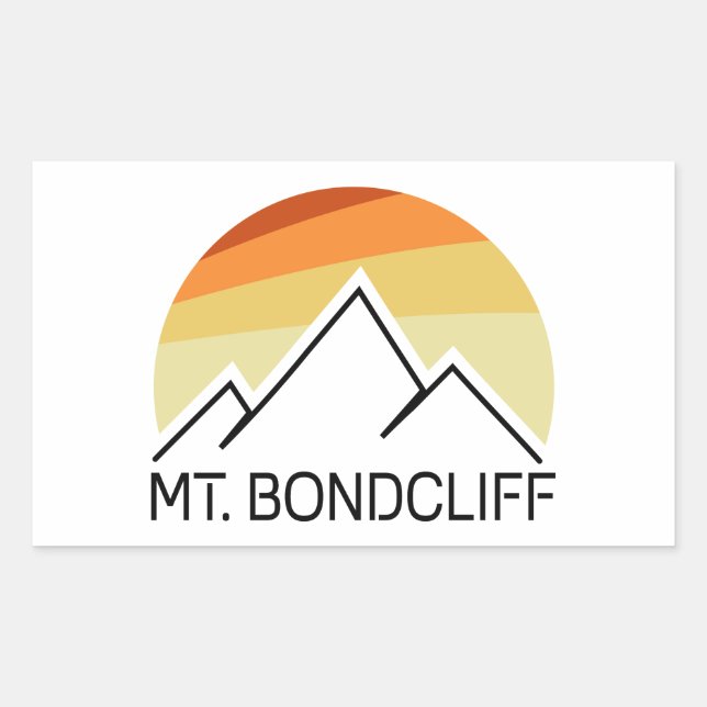 Bondcliff New Hampshire Retro Rektangulärt Klistermärke (Framsida)