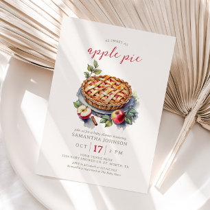 Bonde Apple Paj Baby Shower Inbjudningar