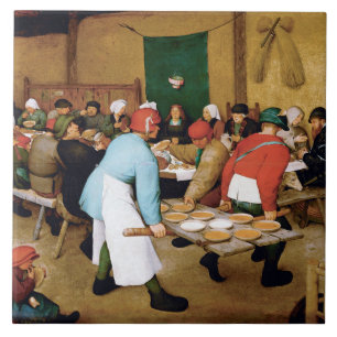 Bonde Bröllop, Pieter Bruegel Kakelplatta